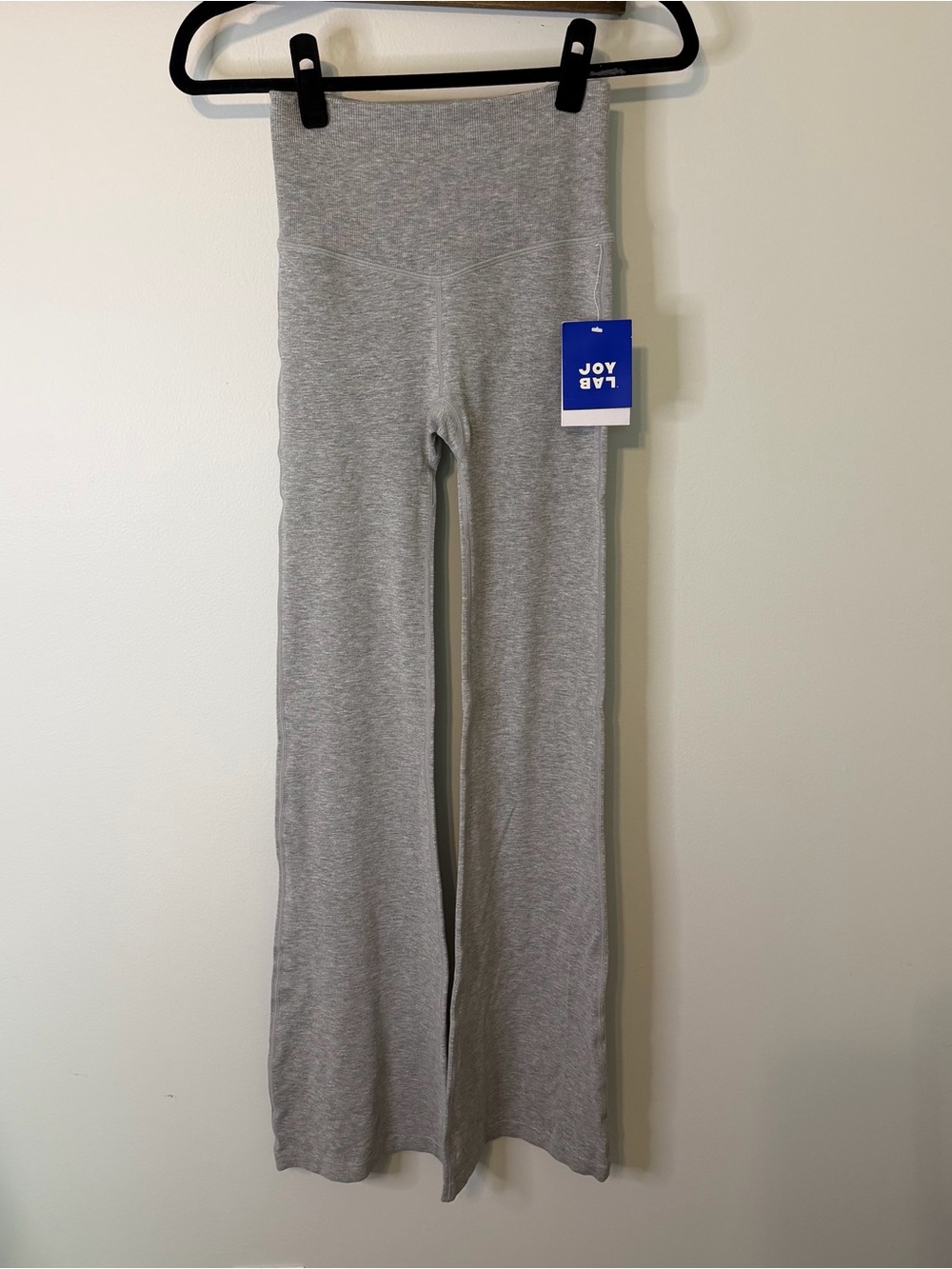 NWT JoyLab High Rise Flare Leggings Heather Gray Travel Yoga Pants XS Regular